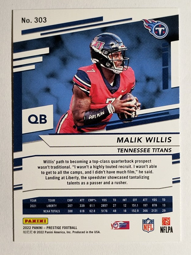 2022 Prestige Xtra Points Diamond #303 Malik Willis