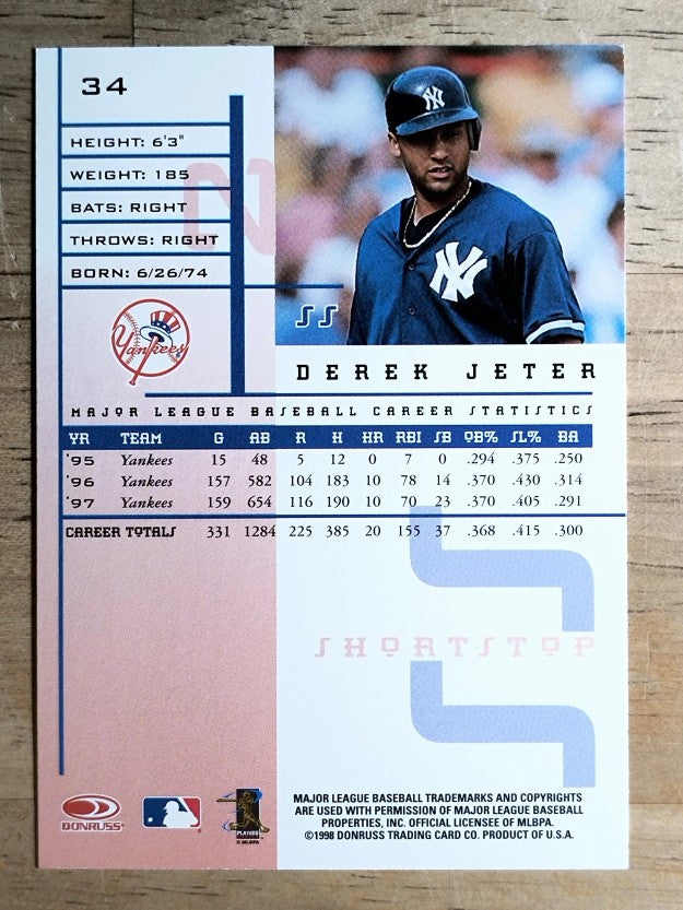 1998 Leaf Rookies and Stars #34 Derek Jeter