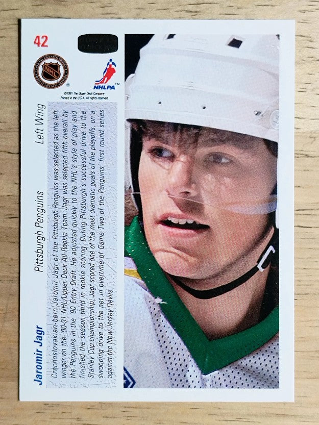 1991-92 Upper Deck #42 Jaromir Jagr ART