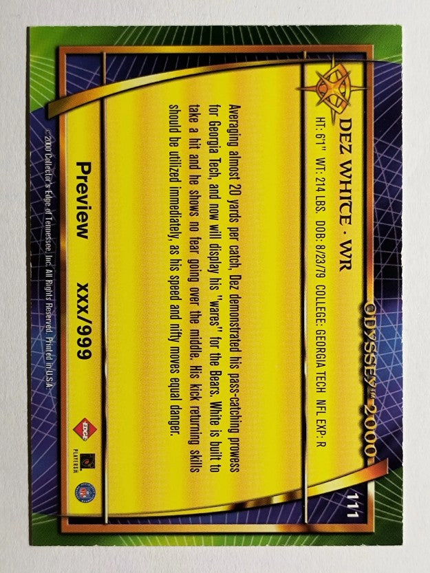 2000 Collector's Edge Odyssey Previews #111 Dez White