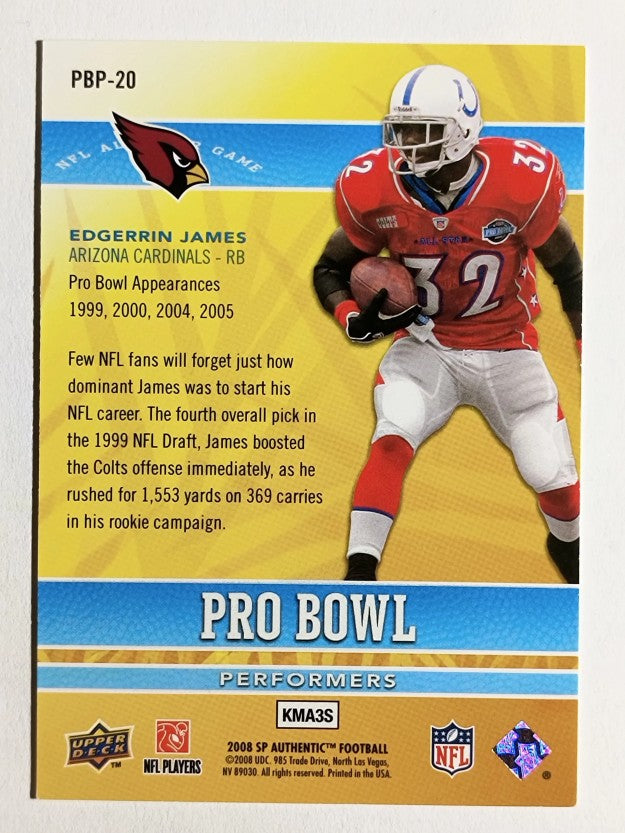 2008 SP Authentic Retail Pro Bowl Performers #PBP20 Edgerrin James
