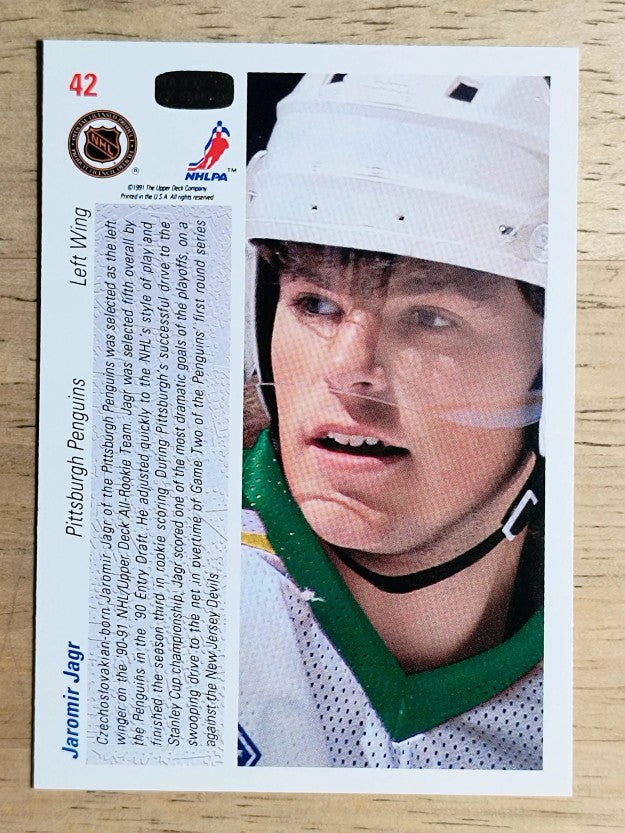 1991-92 Upper Deck #42 Jaromir Jagr ART