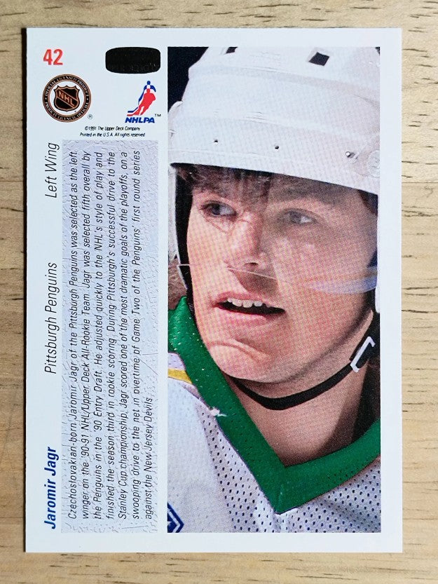 1991-92 Upper Deck #42 Jaromir Jagr ART