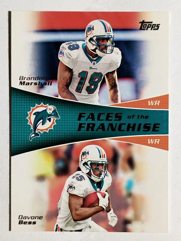 2011 Topps Faces of the Franchise #MB Brandon Marshall/Davone Bess