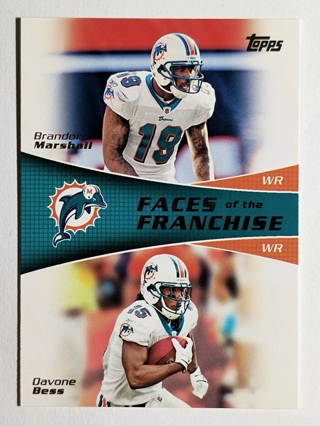 2011 Topps Faces of the Franchise #MB Brandon Marshall/Davone Bess