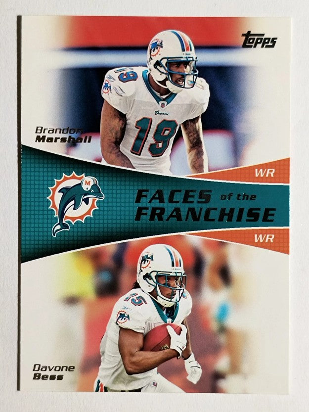 2011 Topps Faces of the Franchise #MB Brandon Marshall/Davone Bess