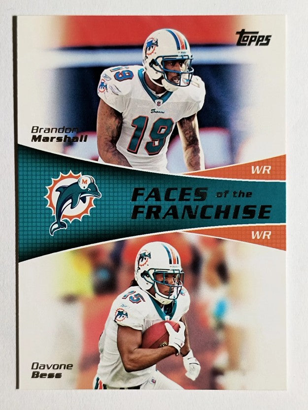 2011 Topps Faces of the Franchise #MB Brandon Marshall/Davone Bess