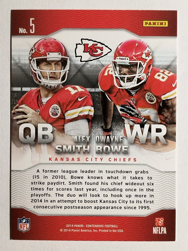 2014 Panini Contenders Touchdown Tandems #5 Alex Smith/Dwayne Bowe