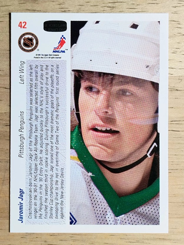 1991-92 Upper Deck #42 Jaromir Jagr ART