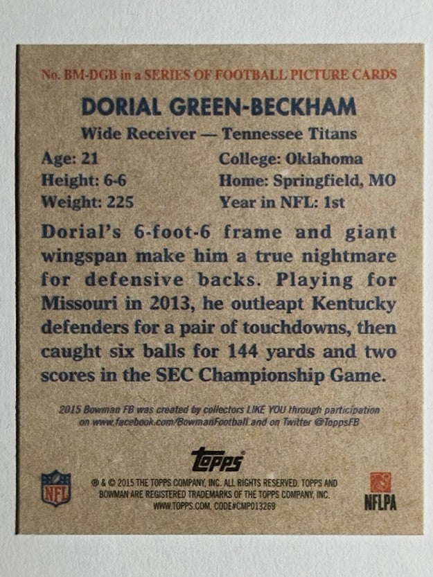 2015 Bowman '48 Bowman Mini #BMDGB Dorial Green-Beckham