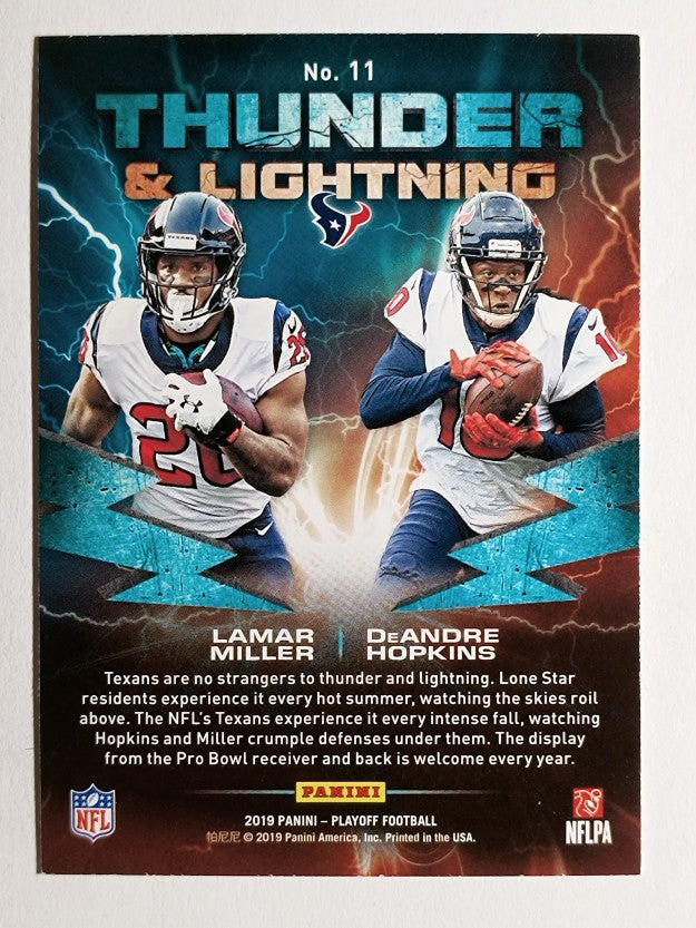 2019 Playoff Thunder and Lightning #11 Lamar Miller/DeAndre Hopkins
