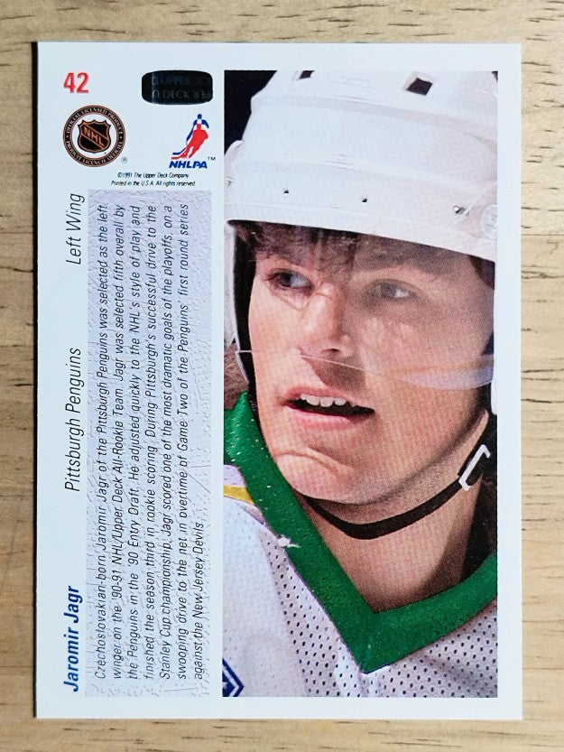 1991-92 Upper Deck #42 Jaromir Jagr ART