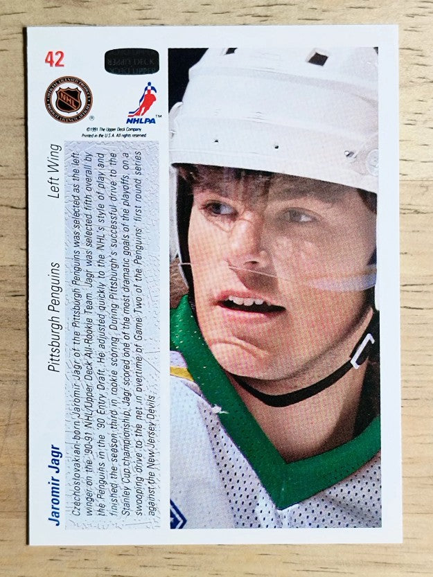 1991-92 Upper Deck #42 Jaromir Jagr ART