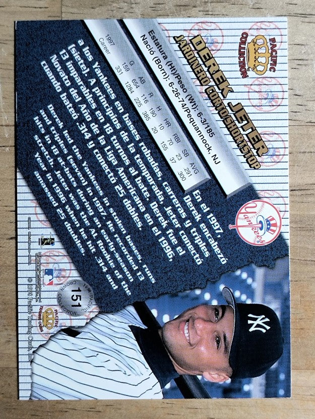 1998 Pacific #151 Derek Jeter