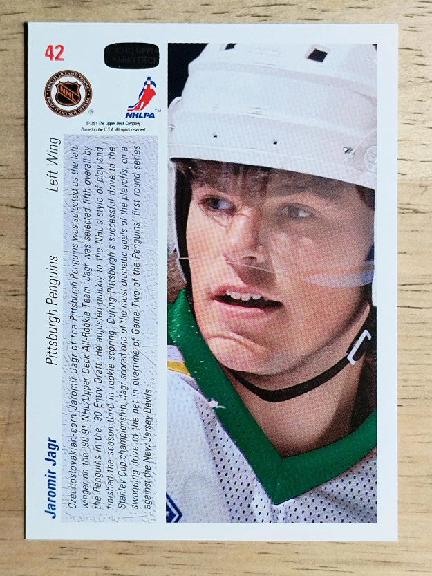 1991-92 Upper Deck #42 Jaromir Jagr ART