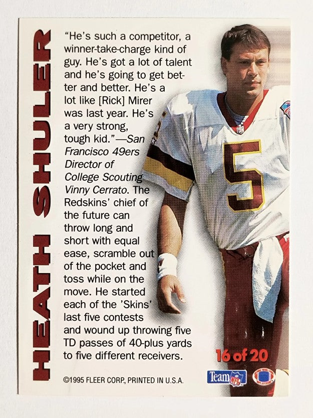 1995 Fleer Rookie Sensations #16 Heath Shuler