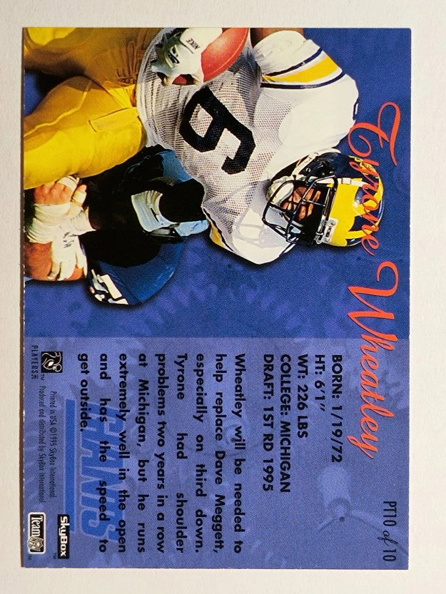 1995 SkyBox Premium Prime Time Rookies #PT10 Tyrone Wheatley