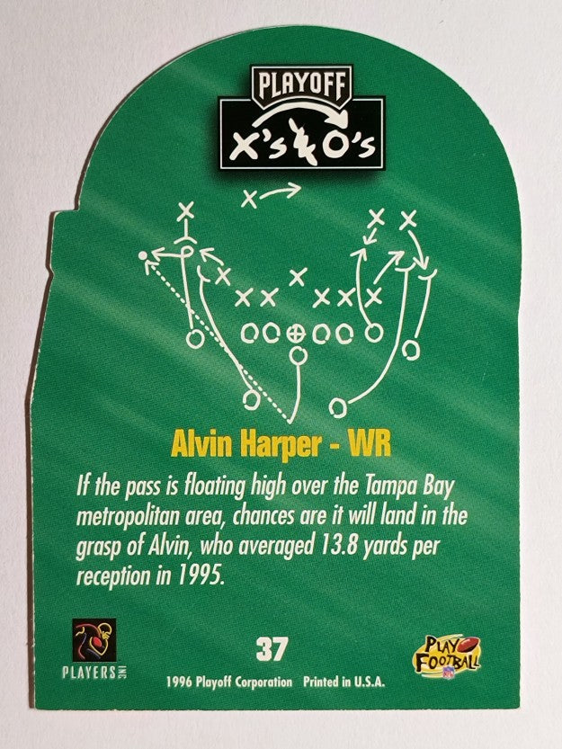 1996 Playoff Prime X's and O's #37 Alvin Harper