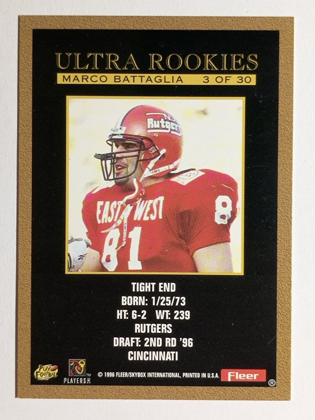 1996 Ultra Rookies #3 Marco Battaglia