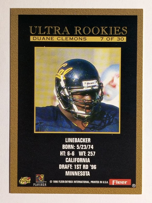 1996 Ultra Rookies #7 Duane Clemons