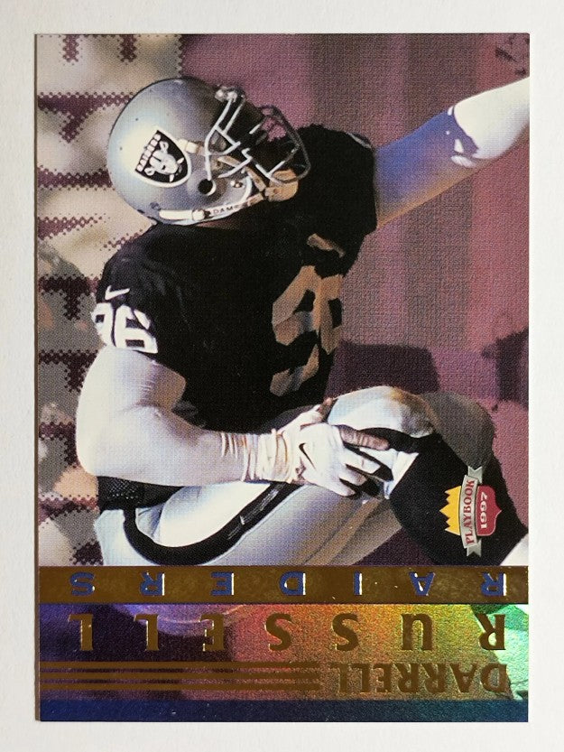1997 Score Board Playbook By The Numbers #DF6 Darrell Russell RC