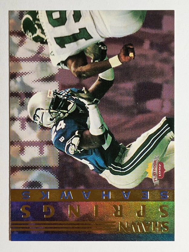 1997 Score Board Playbook By The Numbers #DF9 Shawn Springs RC