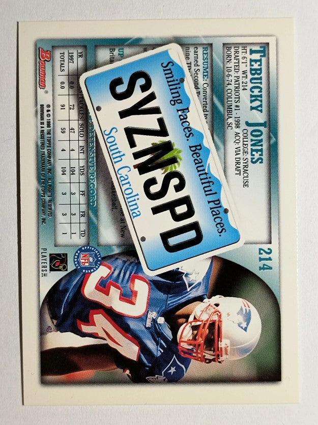1998 Bowman Chrome Interstate #214 Tebucky Jones