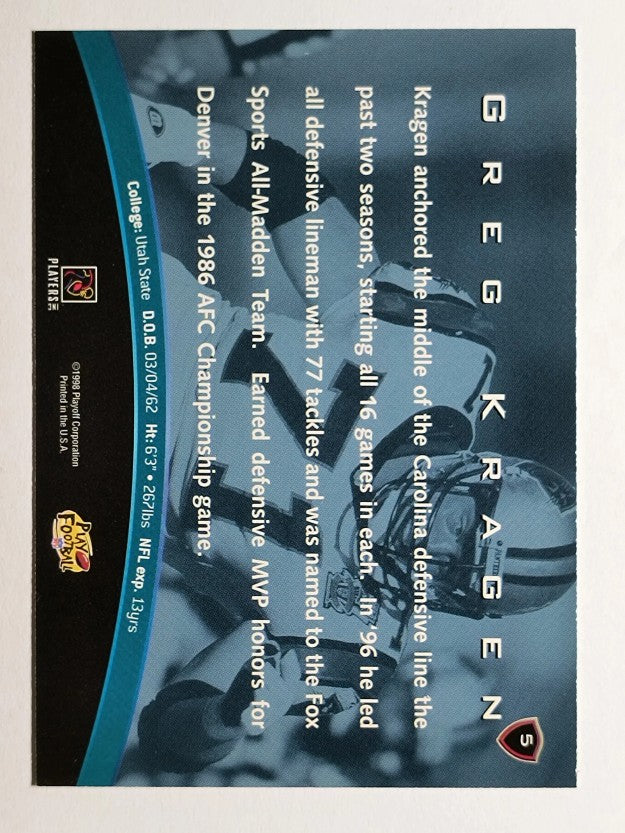 1998 Playoff Unsung Heroes Banquet #5 Greg Kragen