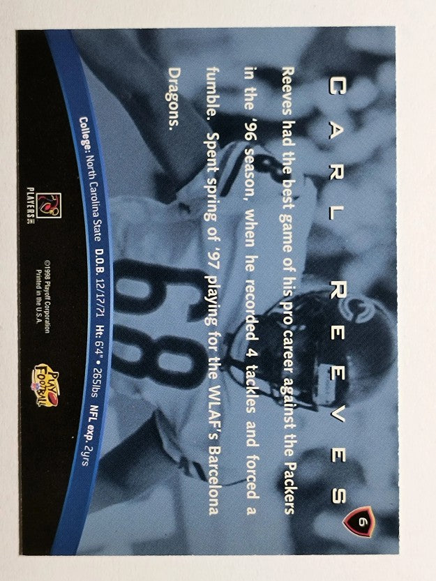 1998 Playoff Unsung Heroes Banquet #6 Carl Reeves