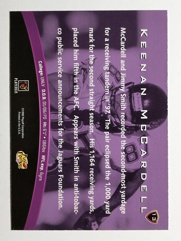 1998 Playoff Unsung Heroes Banquet #13 Keenan McCardell