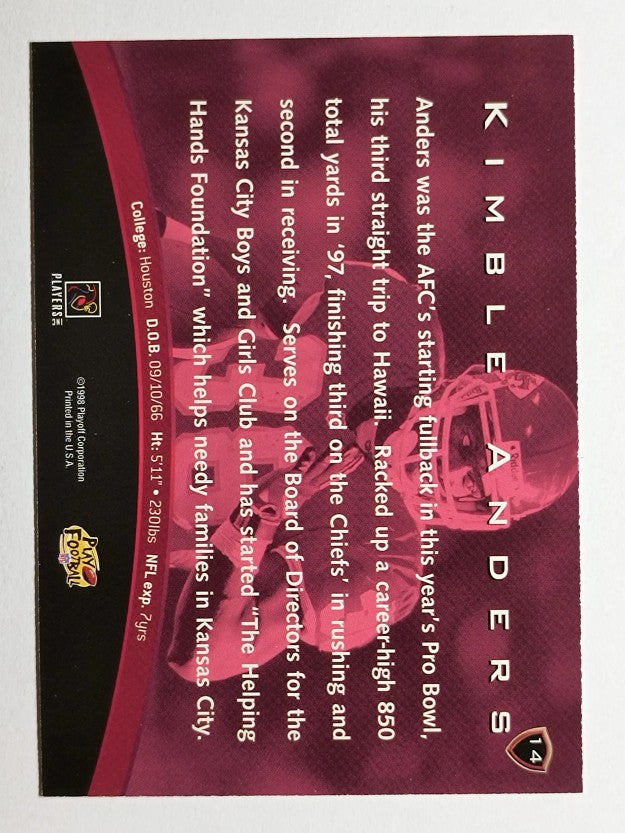 1998 Playoff Unsung Heroes Banquet #14 Kimble Anders