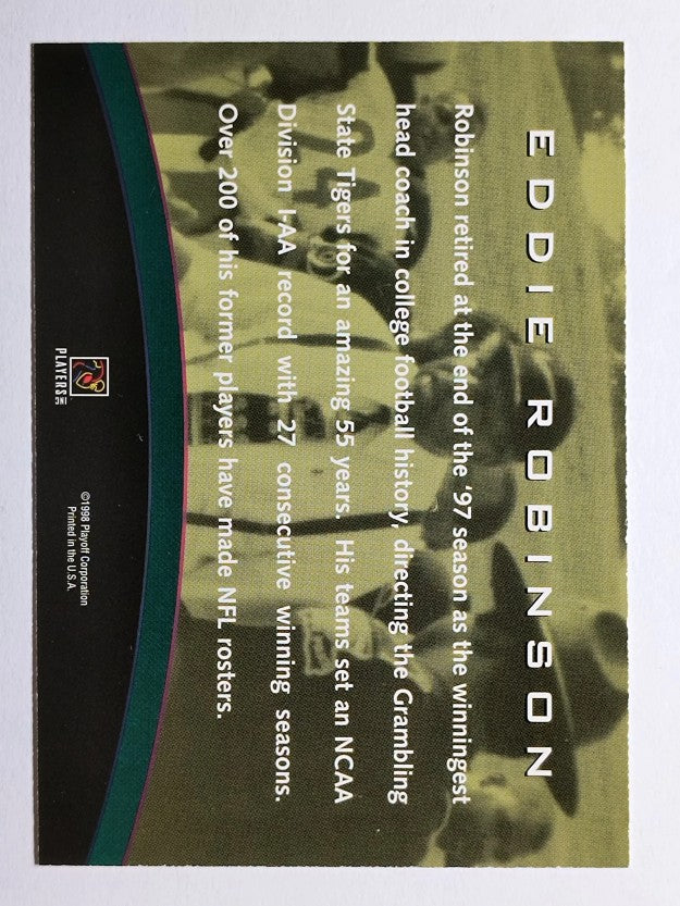 1998 Playoff Unsung Heroes Banquet #NNO Eddie Robinson CO
