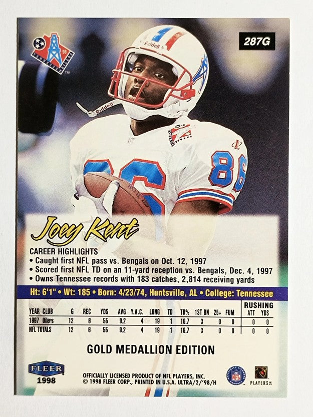 1998 Ultra Gold Medallion #287G Joey Kent
