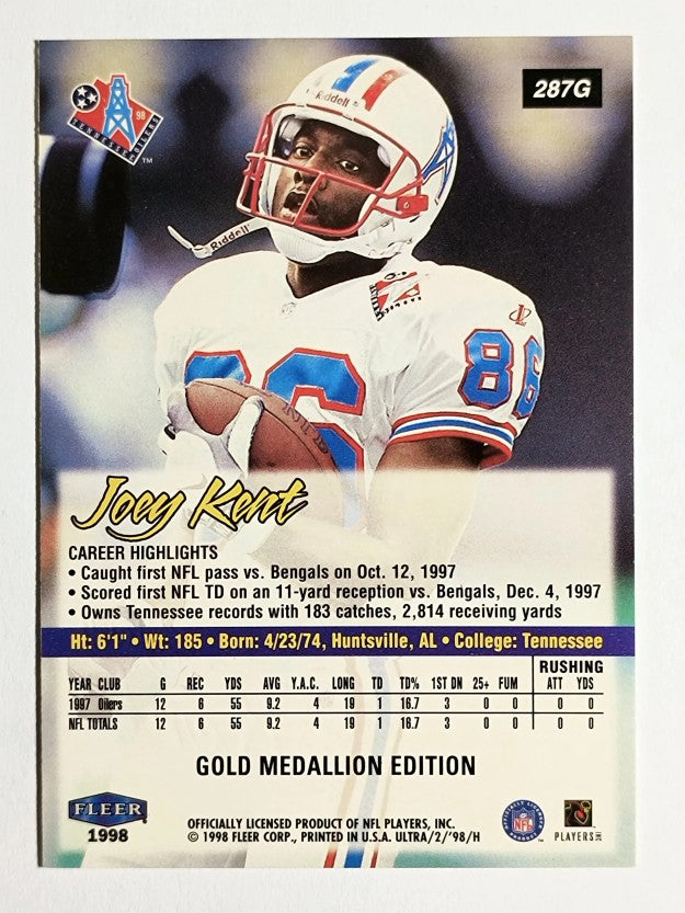 1998 Ultra Gold Medallion #287G Joey Kent