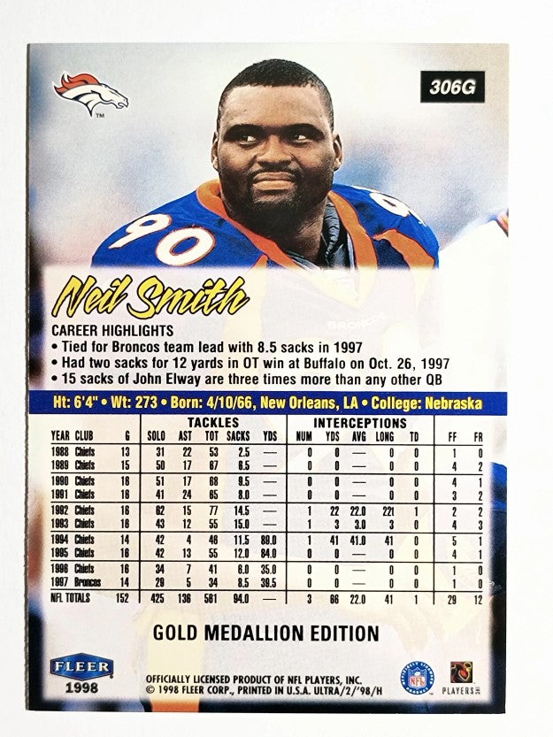 1998 Ultra Gold Medallion #306G Neil Smith