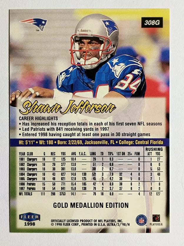 1998 Ultra Gold Medallion #308G Shawn Jefferson