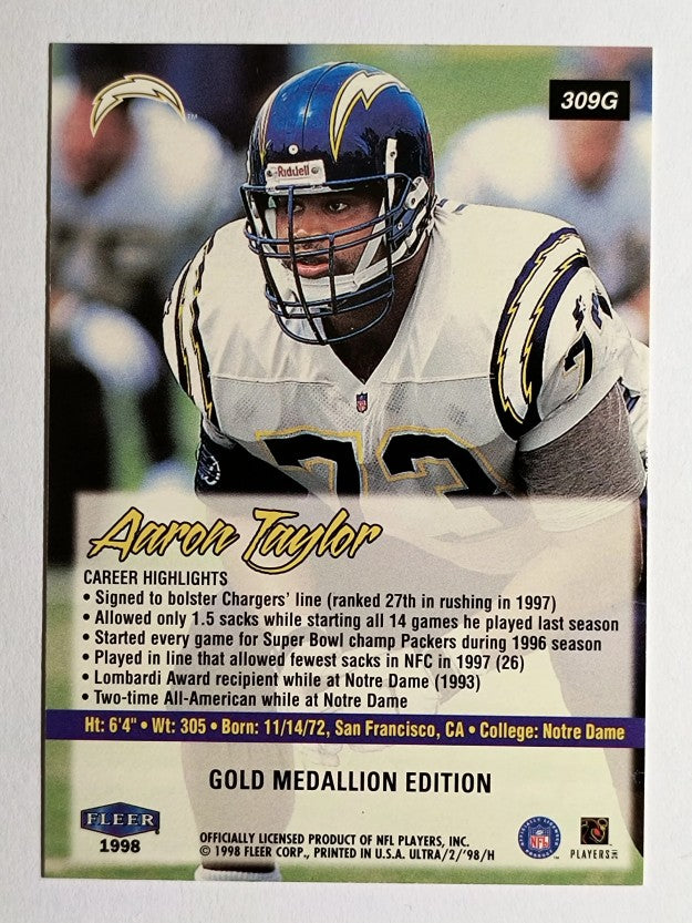 1998 Ultra Gold Medallion #309G Aaron Taylor