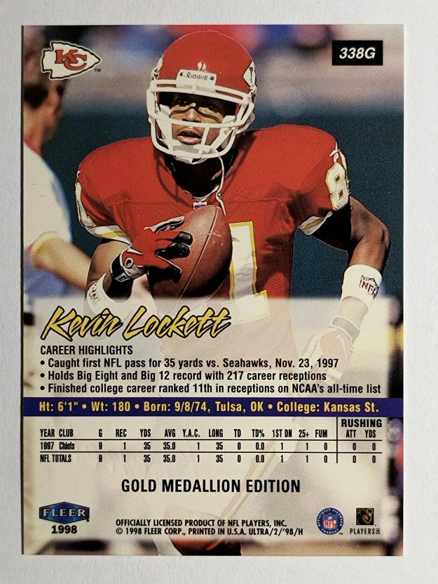 1998 Ultra Gold Medallion #338G Kevin Lockett