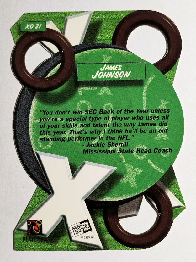 1999 Press Pass X's and O's #XO21 James Johnson