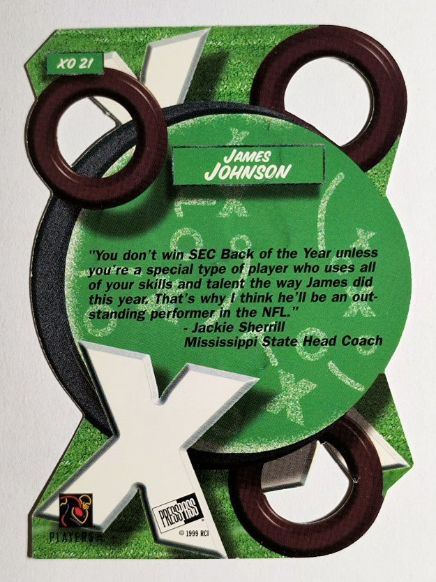 1999 Press Pass X's and O's #XO21 James Johnson
