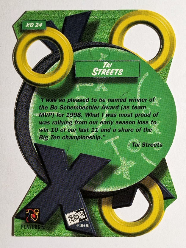 1999 Press Pass X's and O's #XO24 Tai Streets