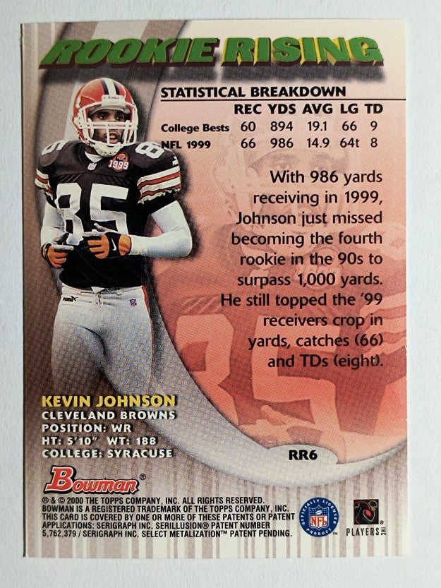 2000 Bowman Rookie Rising #RR6 Kevin Johnson