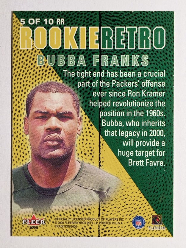 2000 Fleer Tradition Rookie Retro #5 Bubba Franks