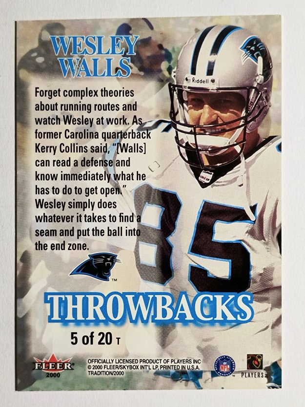 2000 Fleer Tradition Throwbacks #5 Wesley Walls