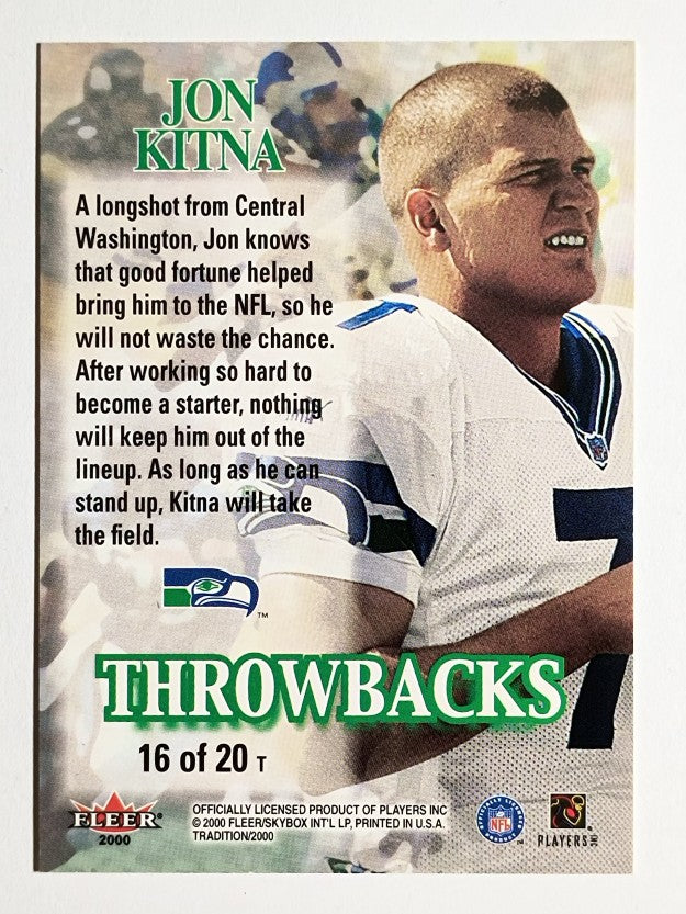 2000 Fleer Tradition Throwbacks #16 Jon Kitna