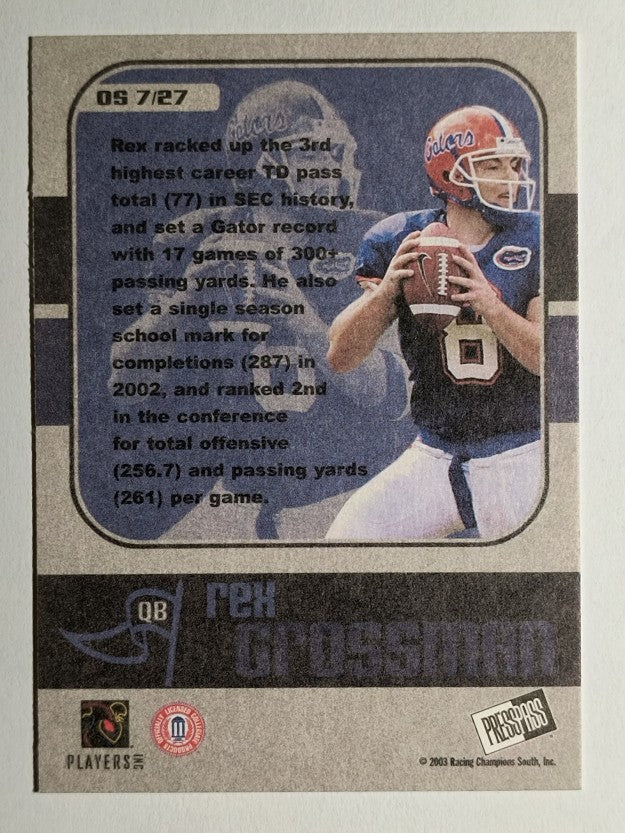 2003 Press Pass JE Old School #OS7 Rex Grossman