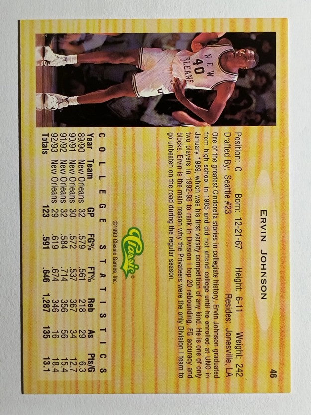 1993 Classic #46 Ervin Johnson
