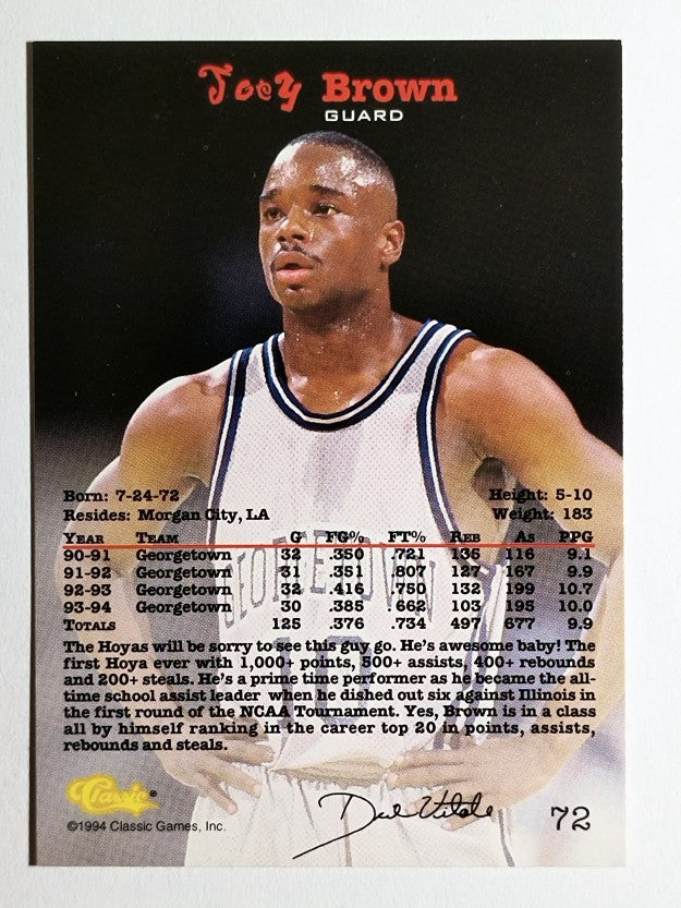 1994 Classic #72 Joey Brown