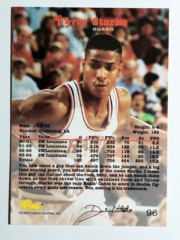 1994 Classic Gold #96 Byron Starks