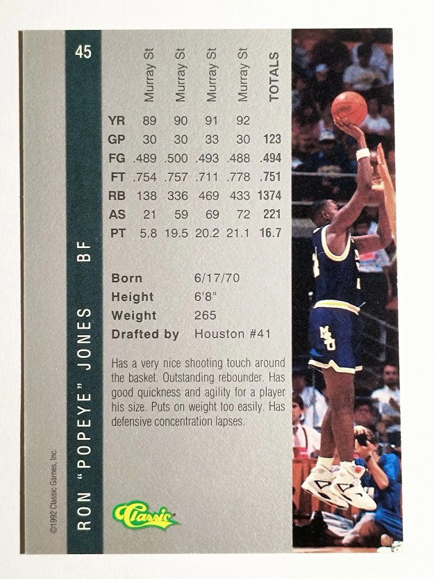 1992 Classic Four Sport #45 Popeye Jones